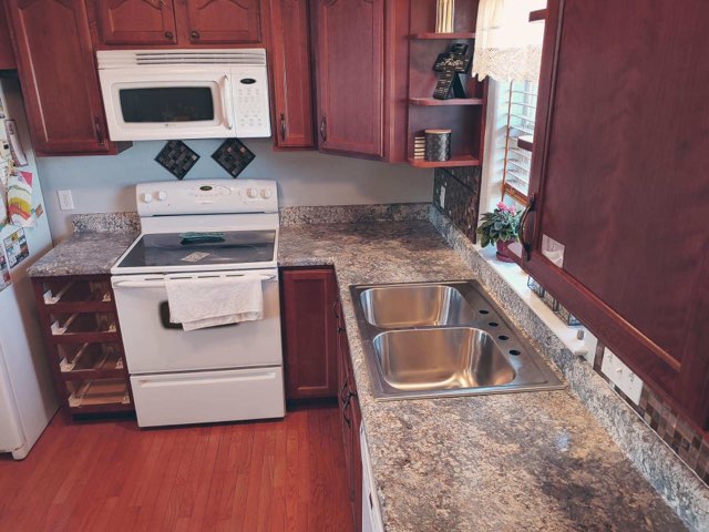 Kitchen with new countertops