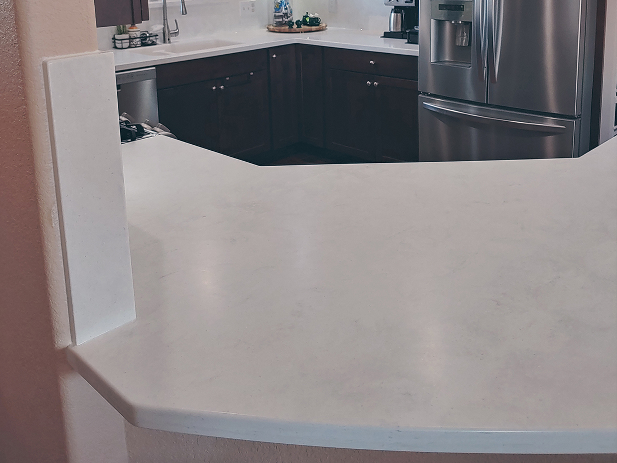 New kitchen counter and backsplash